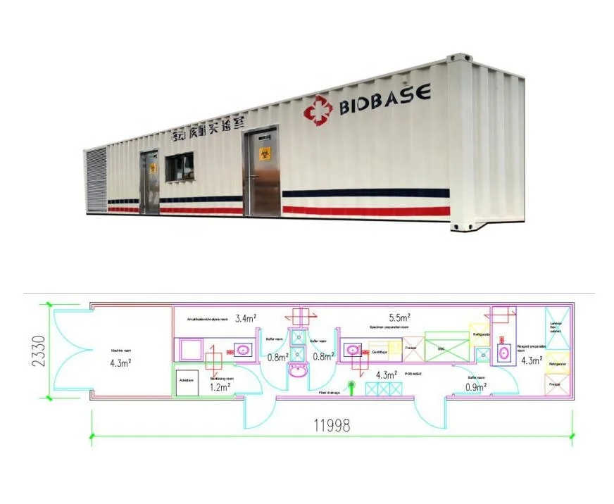 BIOBASE Китай мобильный ПЦР лаборатория нуклеиновых кислот обнаружения тест на DNA небольшой открытый ПЦР лаборатории для продажи