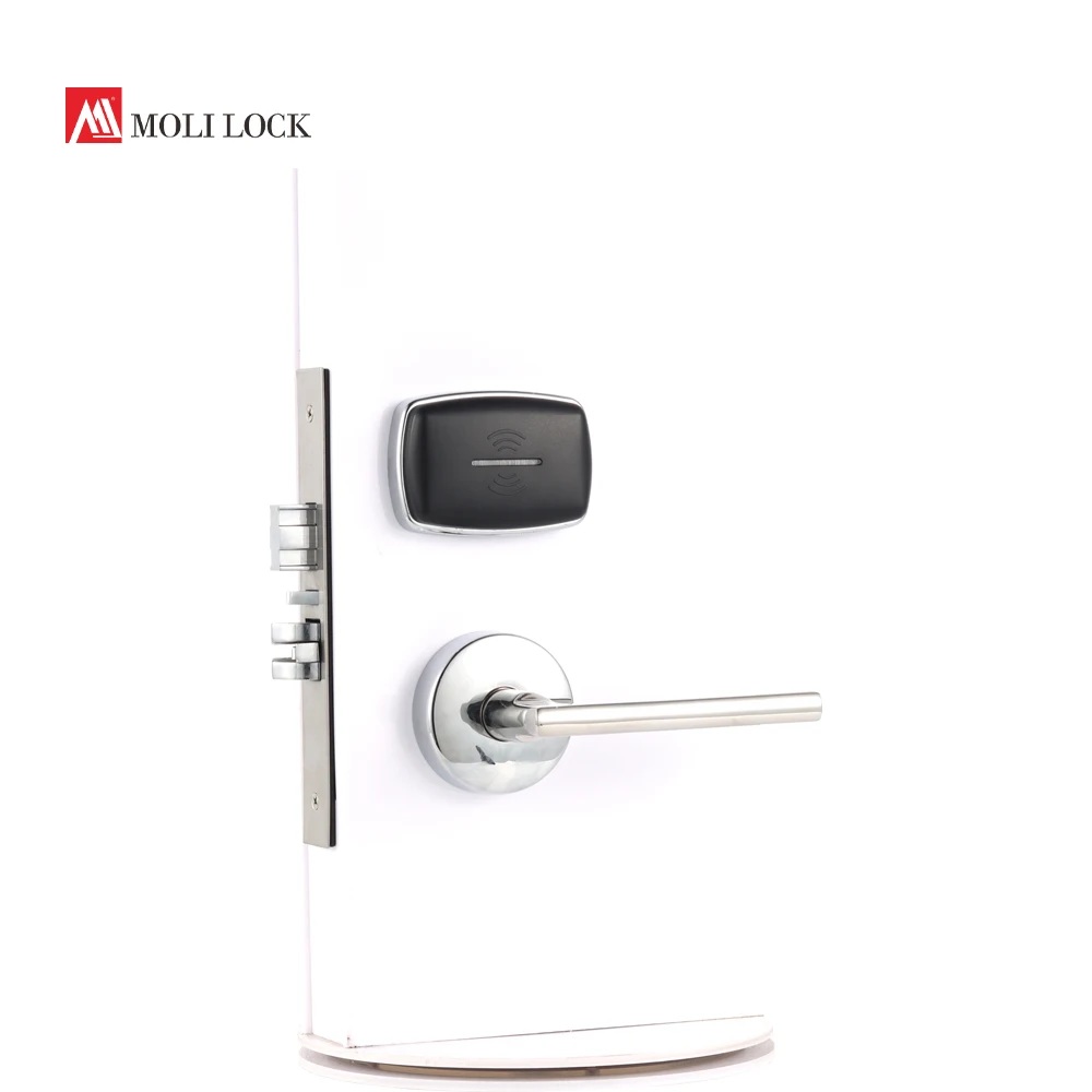 Zinc Alloy Standard Mortise Electronic Smart Rfid Key Card Hotel Door Lock With Management Software System