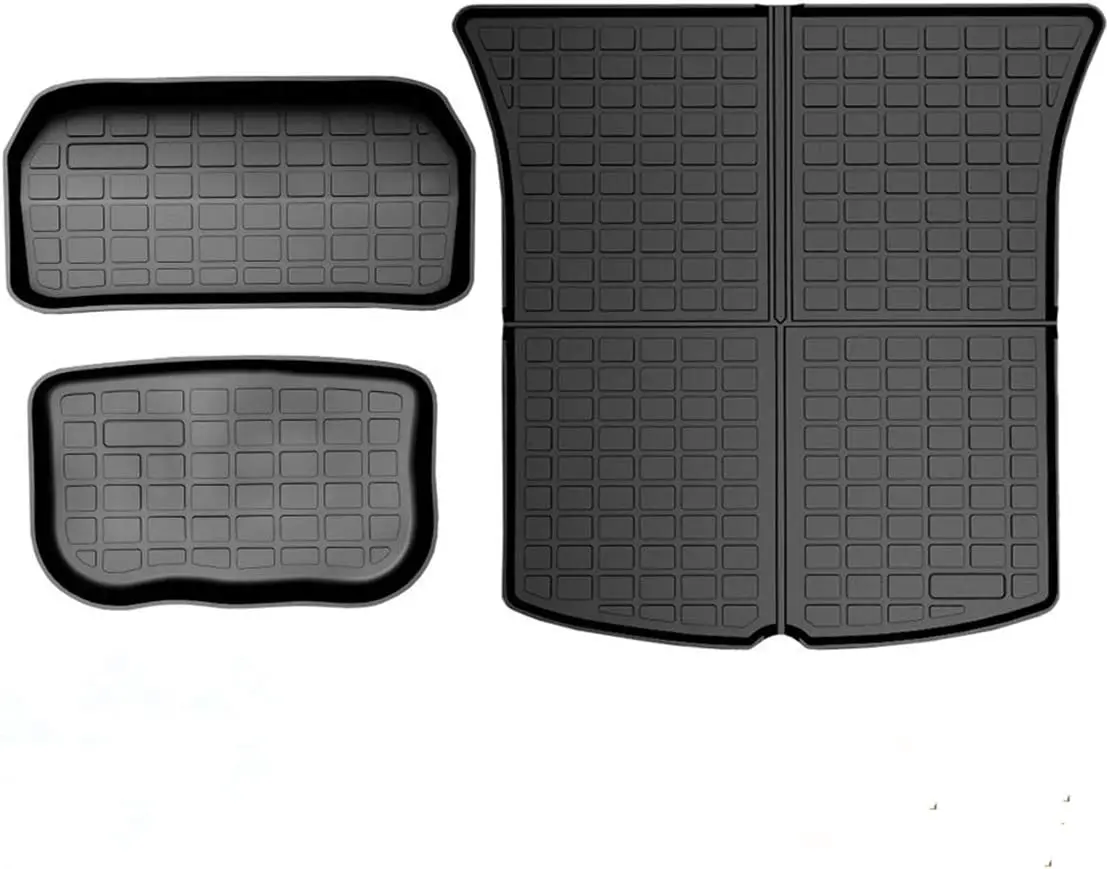 6PCS Full Sets Tesla Model Y Floor mats 2020-2023 All Weather Floor Mat Waterproof Anti-Slip TPE Tesla Model Y Floor mats