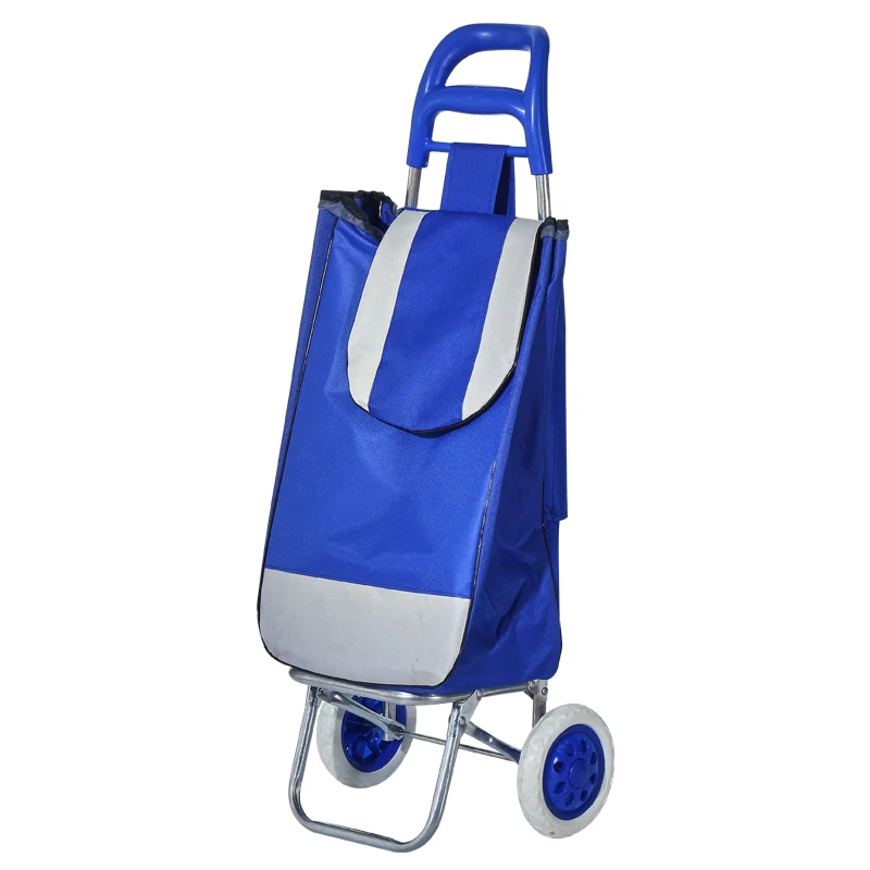 
Two Wheels foldable customization Stainless steel Market Shopping Trolley cart 