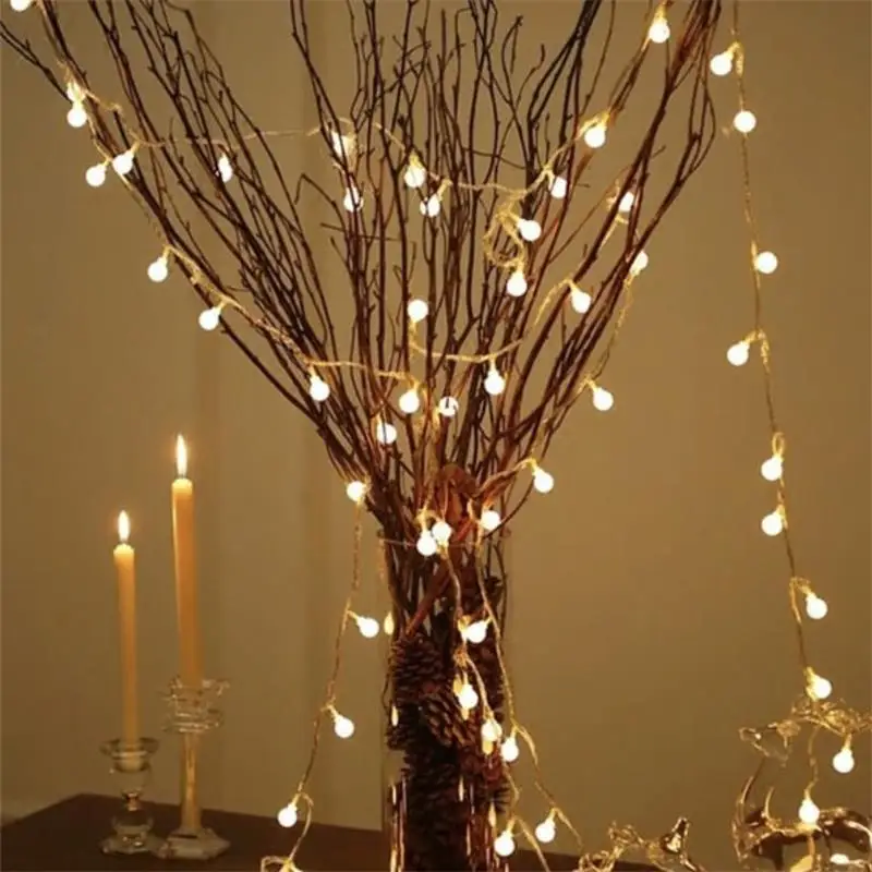 Amazon Hot Sale Warm White multi color 100 LED  10 m Globe Fairy String Lights  Globe Light