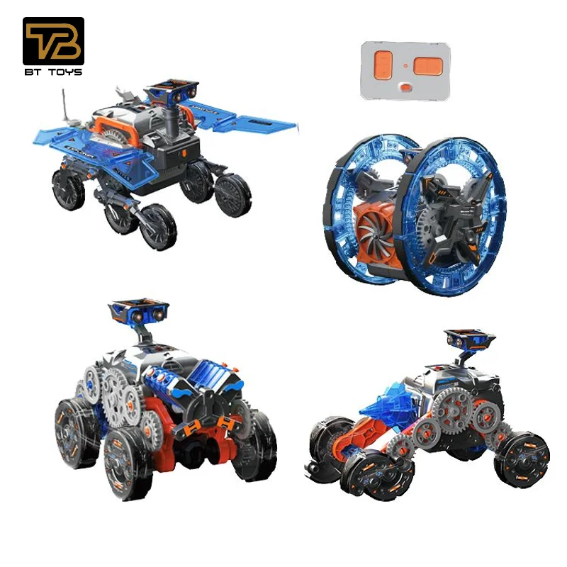 LehooToys4Combined1 DIY 4WDSmart Robot Remote Control Car Kit Rod Smart Programming Robot Kids Remote Control Car