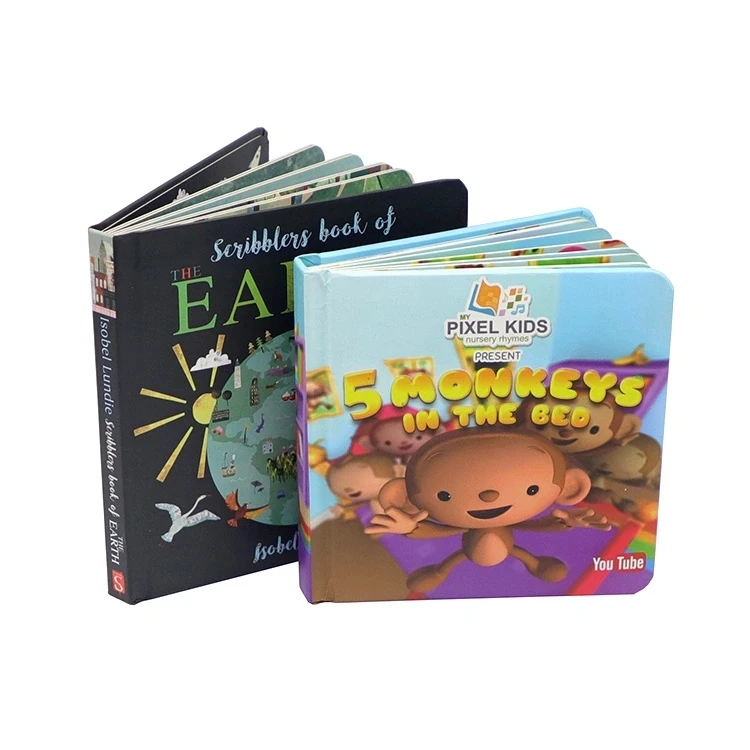 print die cut customized children cardboard book