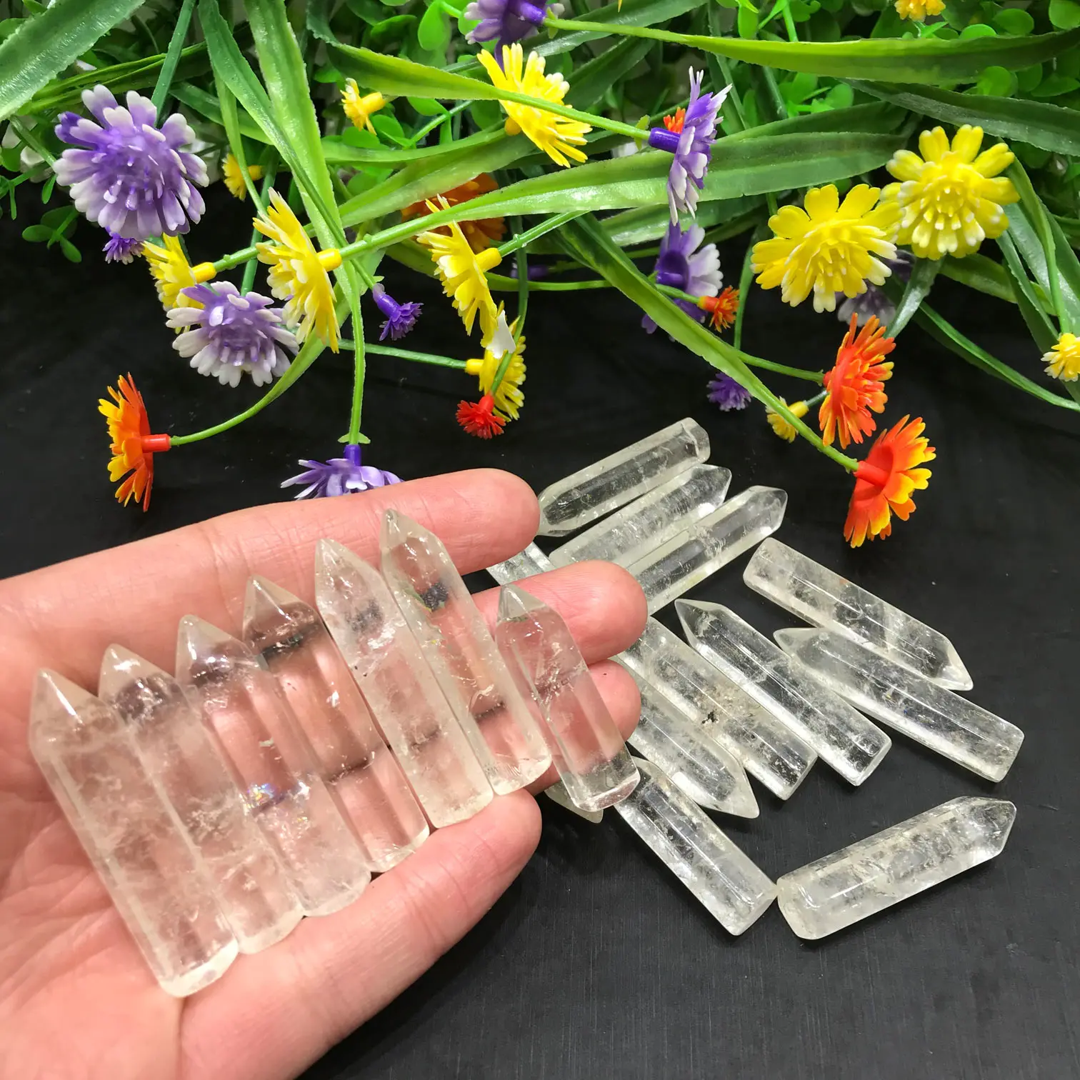 Natural High Quality Clear Quartz Crystal Tower Point For Pendant Decoration