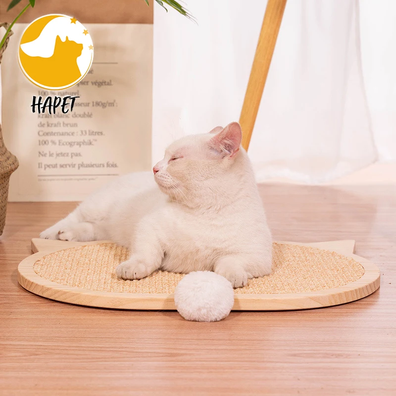 Когтеточка для кошек из сизалевой ткани дома на стену