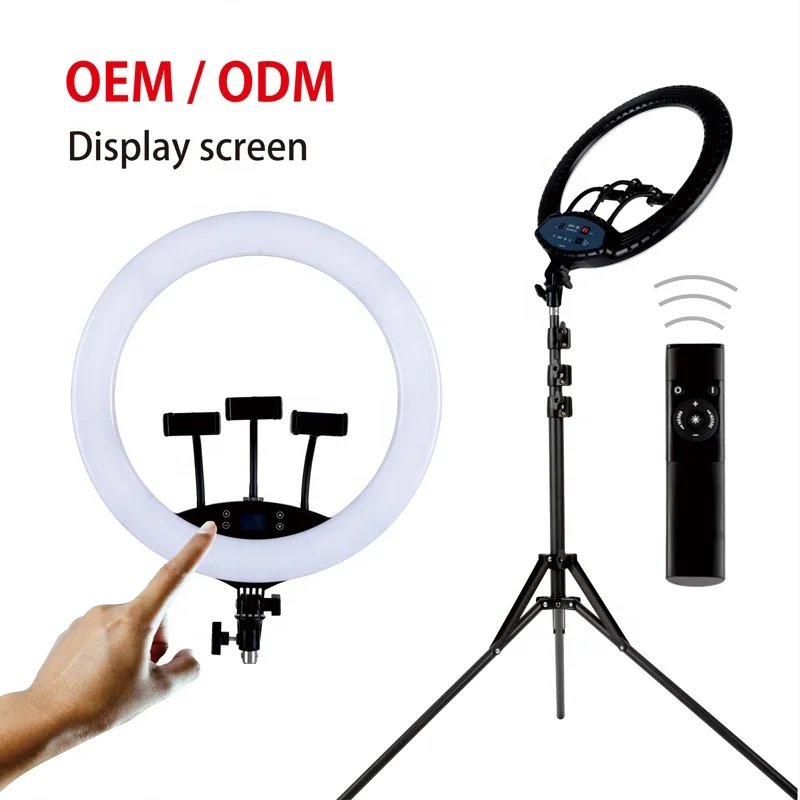 Professional Selfie Photographic Led Ring Light Photo Video Equipment With Tripod Stand With 1.9m Reflex Bracket