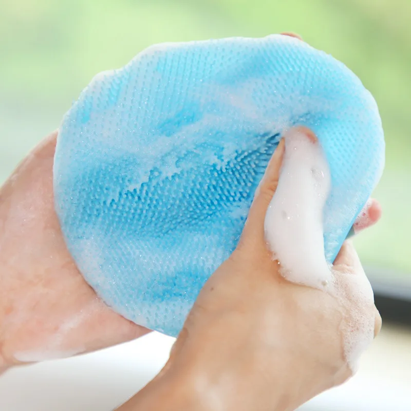 Перчатки из люфы мягкий силиконовый гель для душа ванной щетка Отшелушивающий массаж кожи скруббер ладони палец Мокрый Сухой Чистки