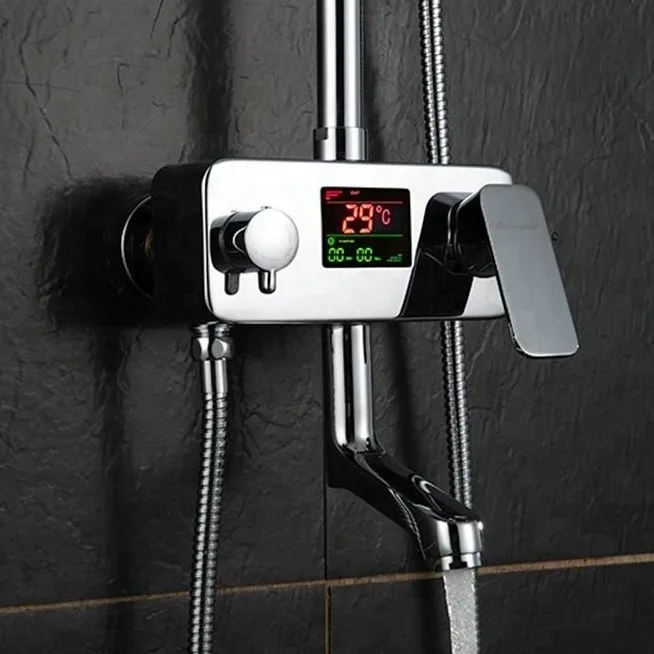 New product intelligent digital display thermostatic bathroom shower faucet