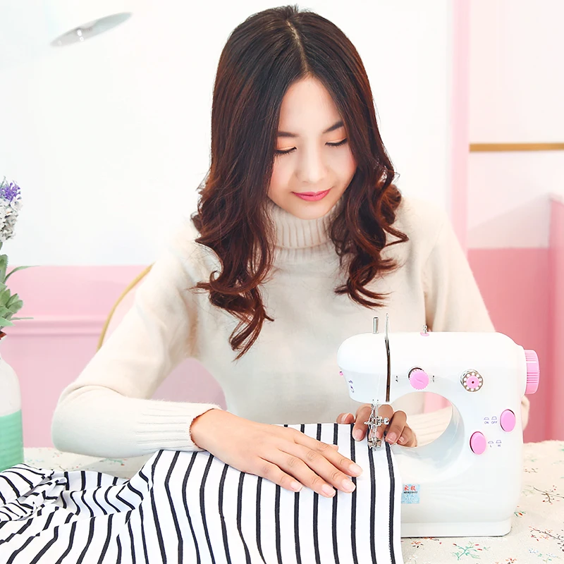 JYSM-301 Mini Electric Double Stitches Manual Household Forward and reverse Sewing Machine