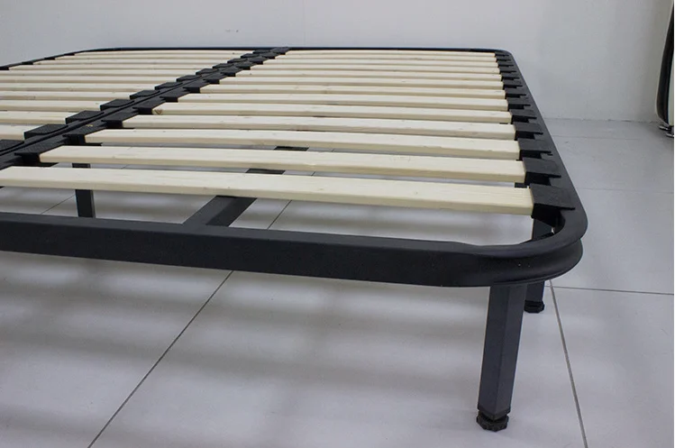 Strong Support iron strong mattress foundation platform metal wooden slatted bed frame