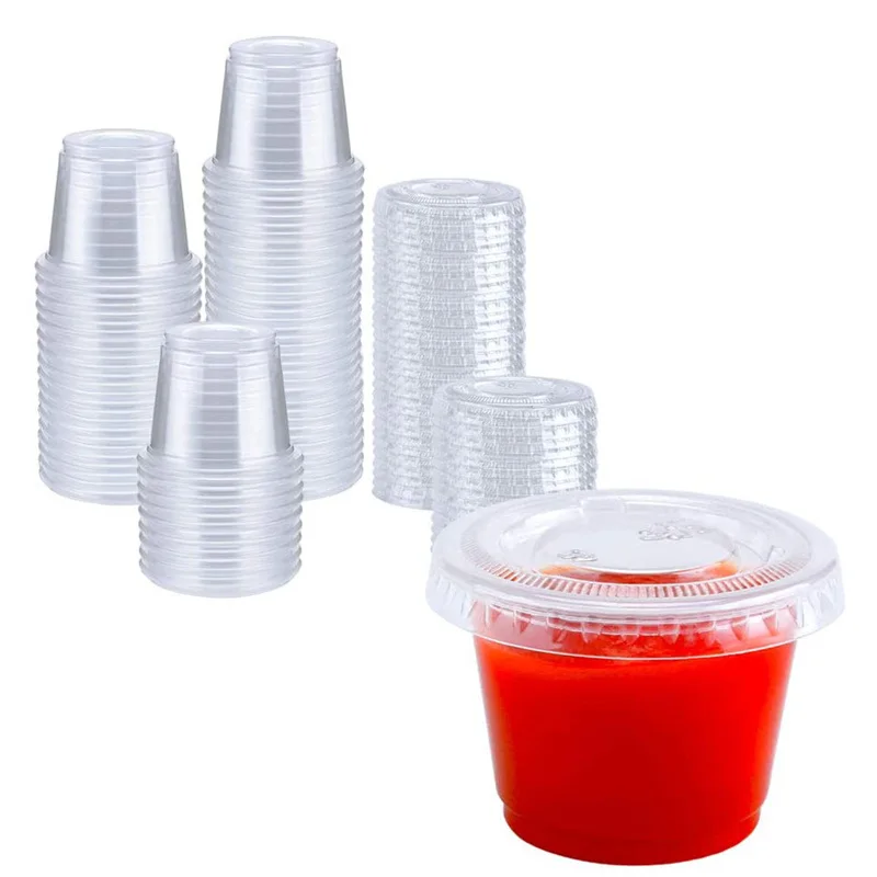 China Factory Wholesale Disposable Sealing Plastic PP Dipping Sauce Cups 2oz Sauce Cup for Food Packaging