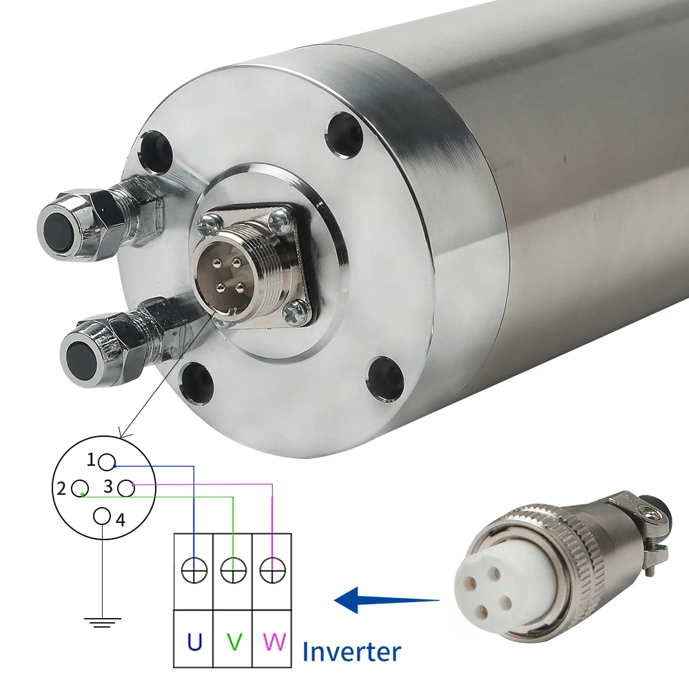Spindle 2.2kw Water-Cooled Cooling Cnc Router Motor 220v/380v Engraving 24000 Rpm 400hz