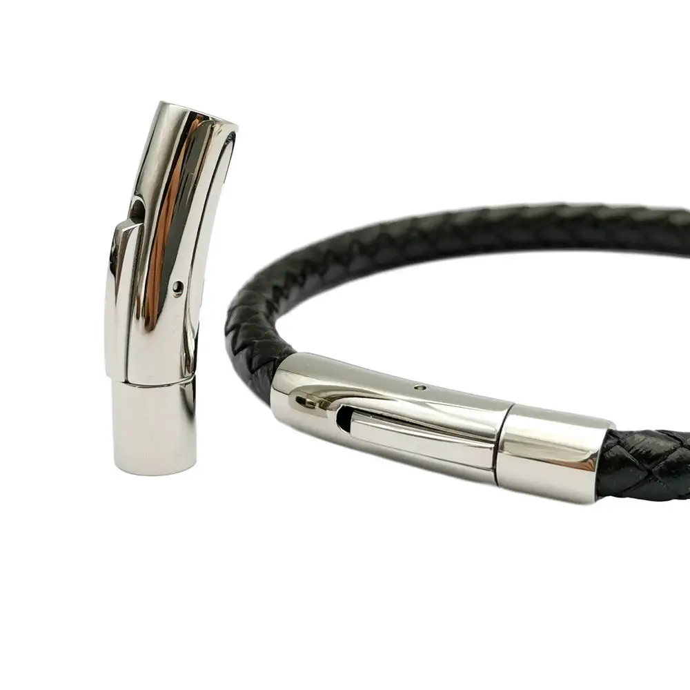 Застежки из нержавеющей стали 5 мм для изготовления браслетов, штык для шнура 5,0 мм