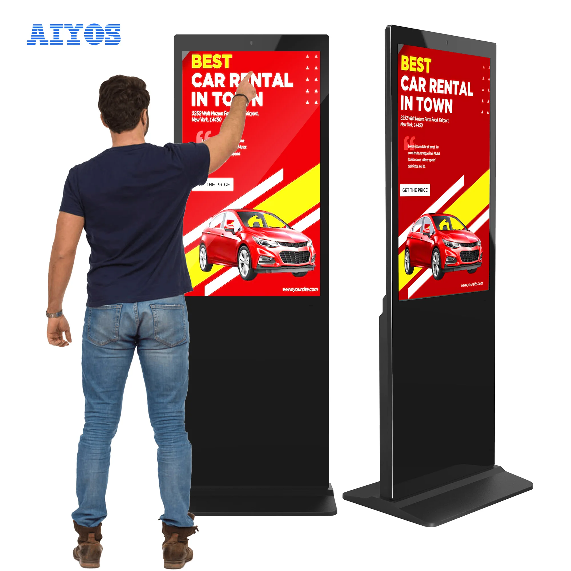 Floor standing 40, 42, 43 Inch wifi lcd advertising display screen