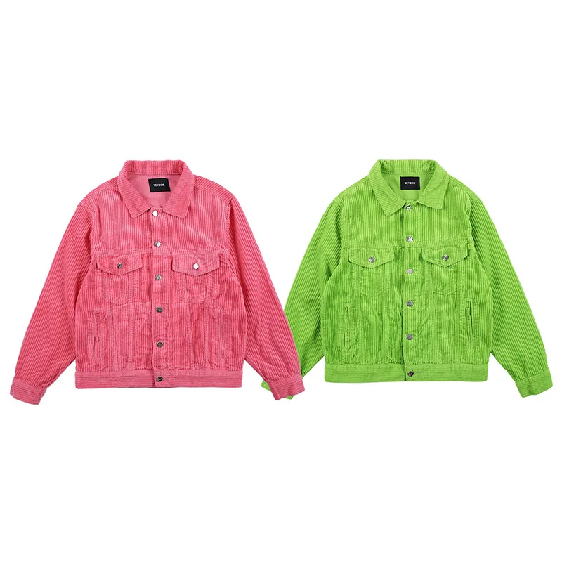 Unisex Warm Custom Corduroy Shirts Stripe Corduroy Jacket