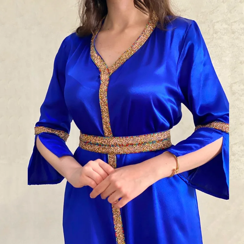 2021 женское летнее марокканское платье Jilbab Abay мусульманское кимоно ОАЭ халат Abaya Саудовская Аравия