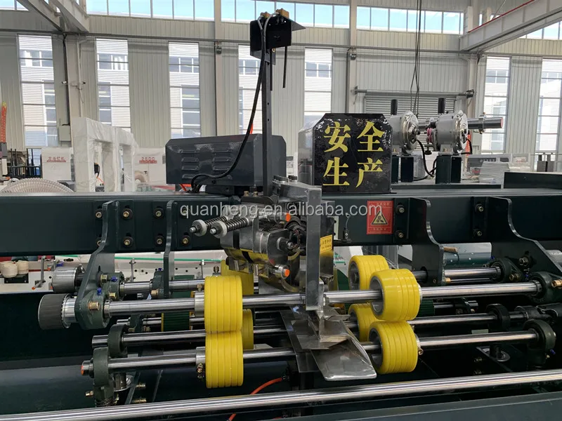 QH pack Semi - auto Carton Box Stitching Machine / carton box making machine