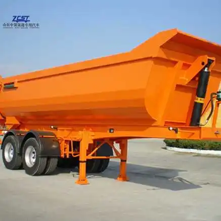U Type Dump Rear 50 60 80 Ton Hydraulic Dump Semi Truck Trailer