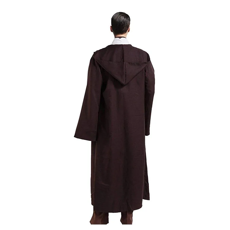 Halloween Movie Coffee Luke skywalker Outfit for Jedi Costume Hooded Robe