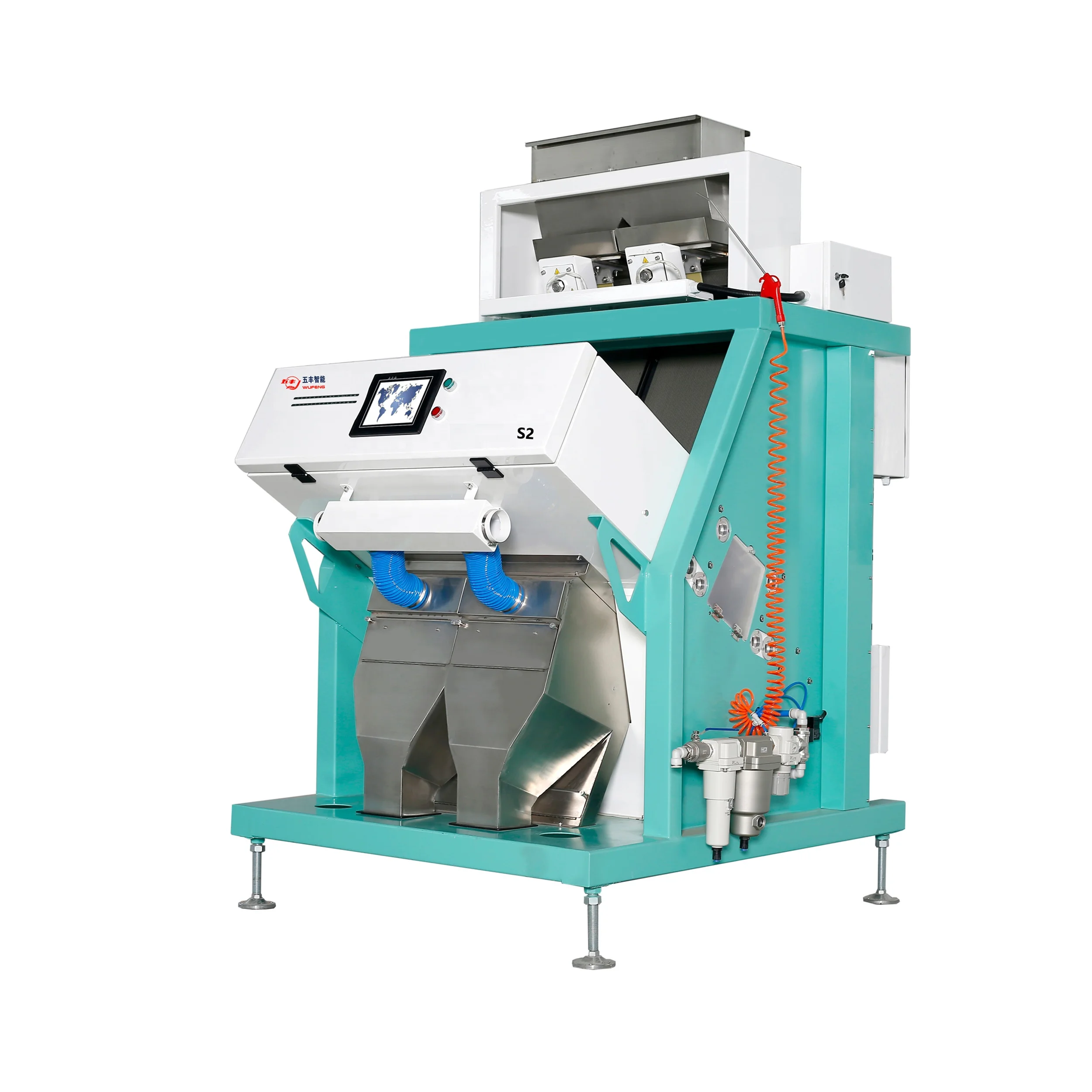 Two chutes ore/mineral/ maize colourful color sorter/separator/selecting machine