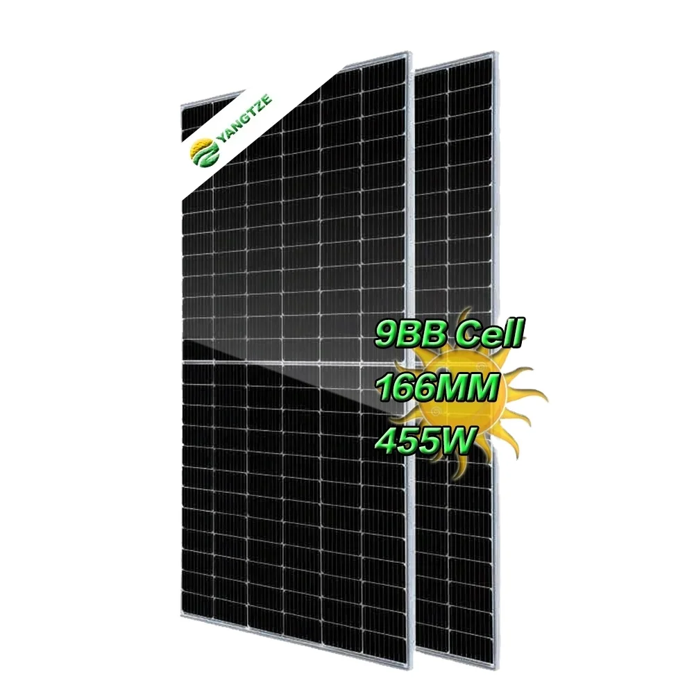 2021 Yangtze half cell 9BB Mono 455W solar panel manufacture  High efficiency power