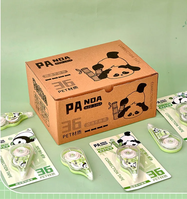 Cartoon Panda Correction Tape Kawaii 5m Correction Tape Large Capacity Creative learning stationery Correction Tape  1126