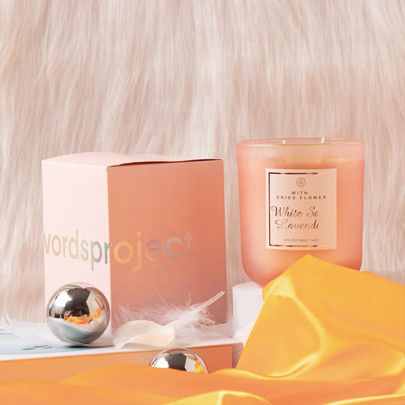 Ароматизированные свечи ручной работы роскошные лечебные драгоценные камни хрустальные ароматические соевого воска с сушеным цветком