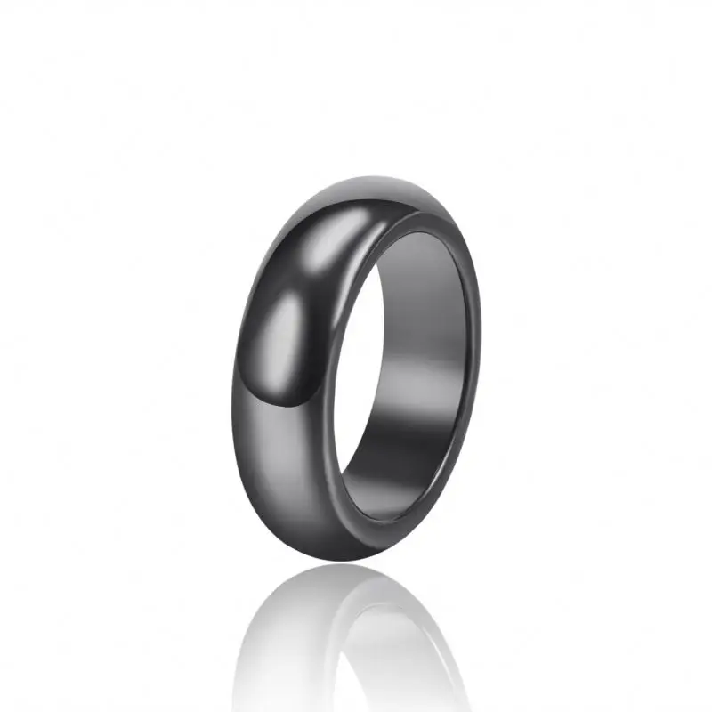 Best-Selling Men Hip-Hop Fashion Simple Couple Ring Magnetic Black Stone Ring Men Hematite Ring