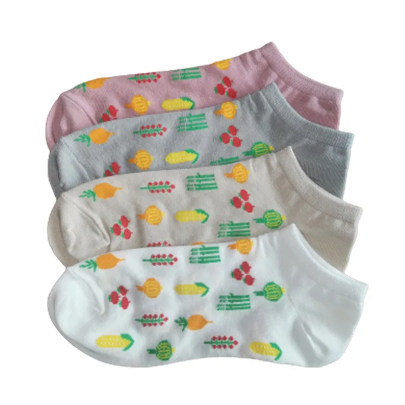 Wholesale Good Quality Custom Socks Cheap Cute Colorful Breathable Cotton Crew Women Socks with Floral