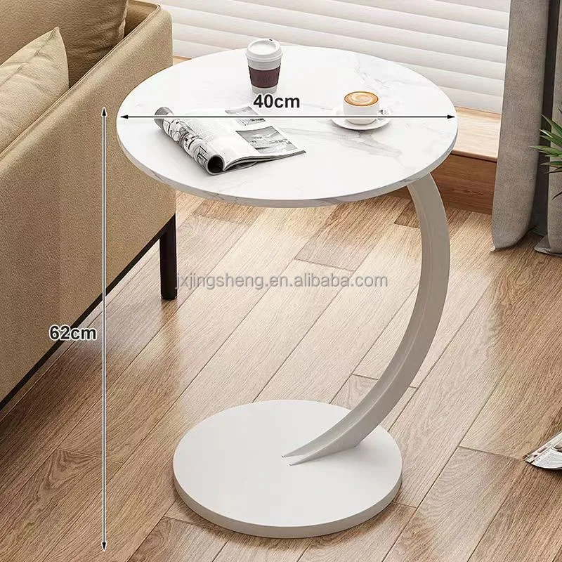 Cheap modern small round white side end coffee table