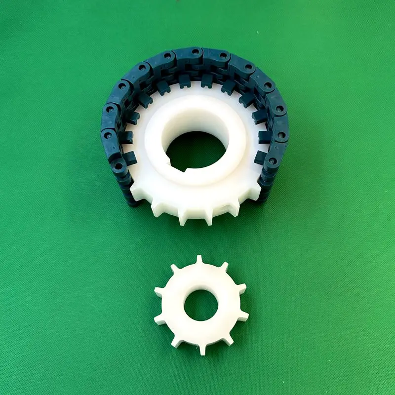 Modular plastic mesh belt machining chain wheel conveyor belt