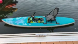 LULUSKY Fishing Pedal Inflatable Boat Inflatable Kayak Inflatable Fishing Kayak 2 Person