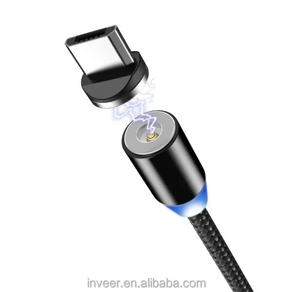 inveer  270 degree rotationable  Magnetic charging  cable  for TYPE-C  or lighting or Mirco USB model  CC05