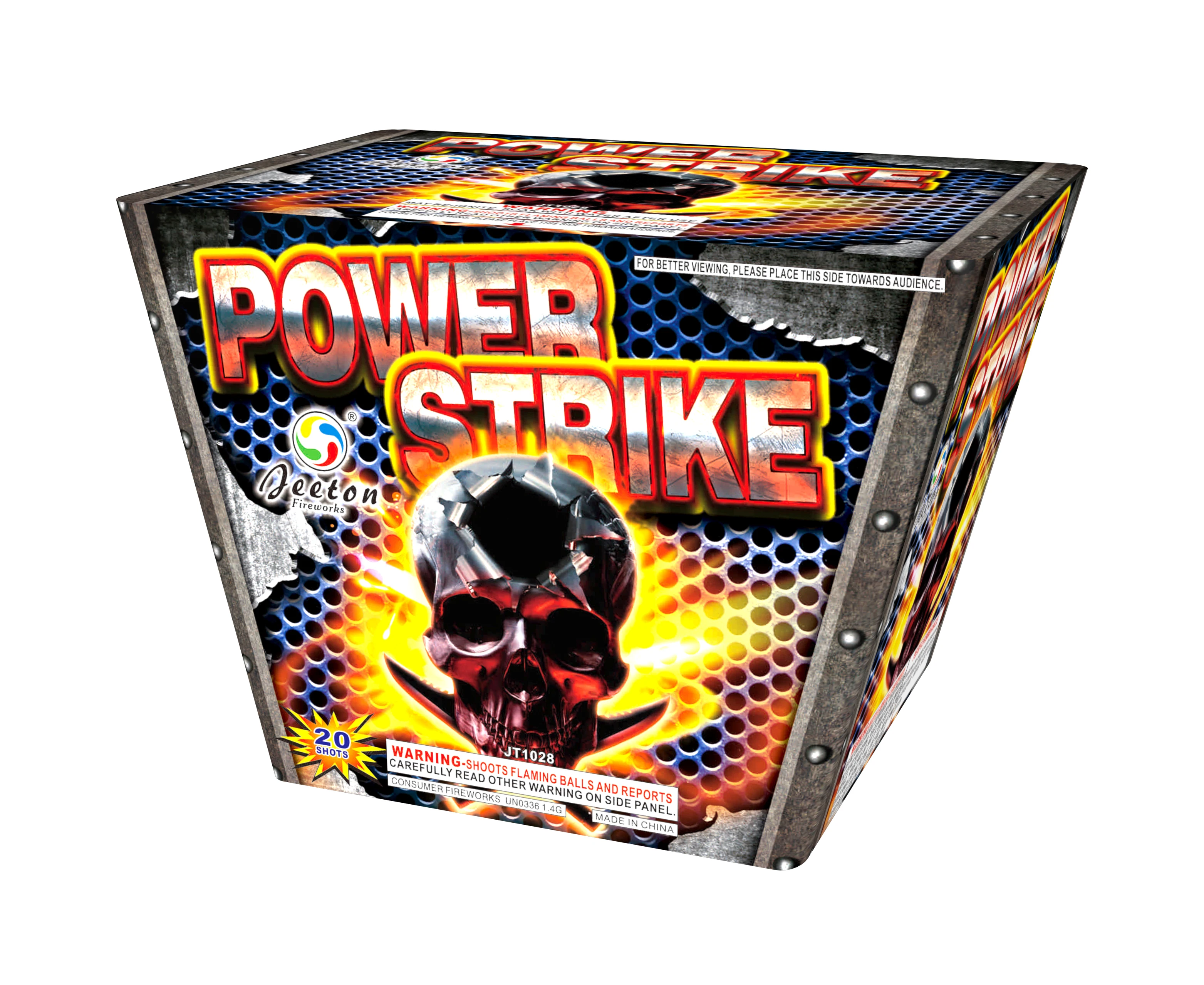 Jeeton, производитель фейерверков JT1028 power strike, 1 дюйм, 20 кадров, в форме веера, 200 г, фейерверки для торта, потребительские фейерверки