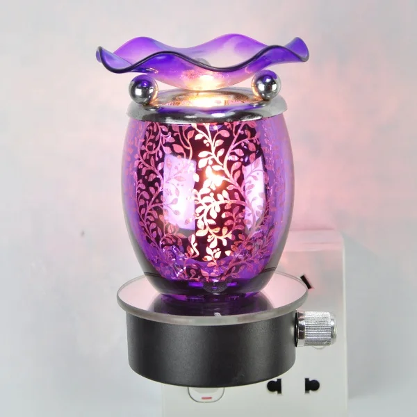 OEM Plug-in oil warmer Glass aroma burner Electric wax melt warmer