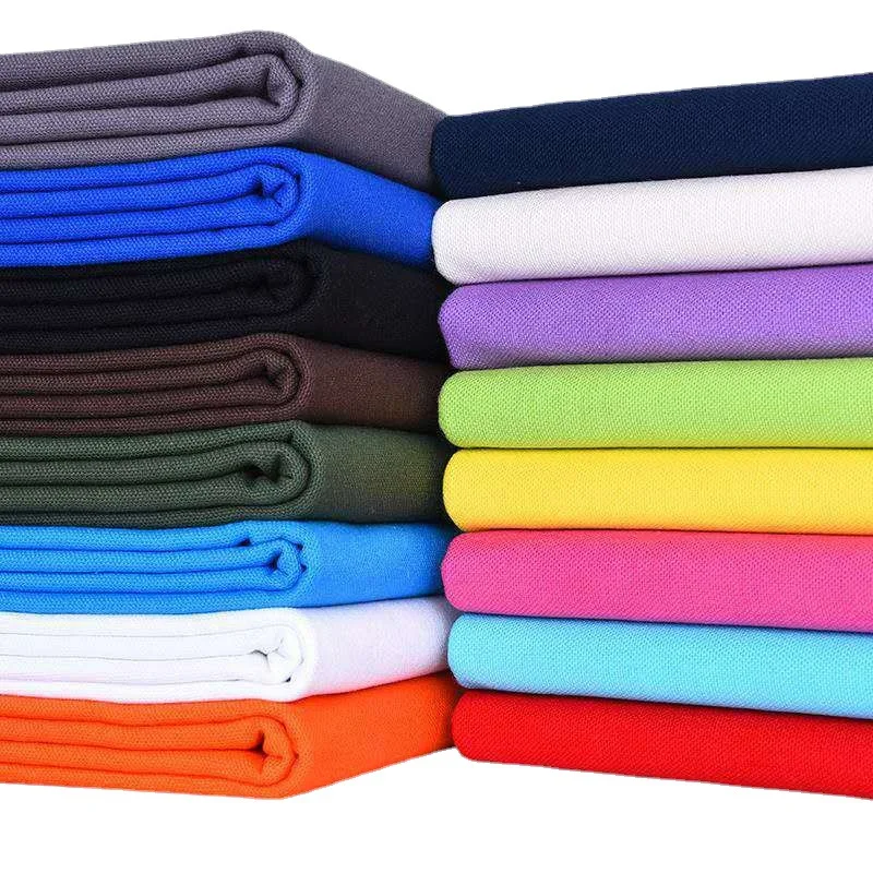 breathable sustainable canvas fabric 100% cotton durable solid color plain dyed canvas duck fabric
