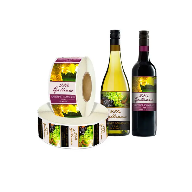 Custom Waterproof Cheap Paper Personalized Wine Bottle Adhesive Label Sticker Printing