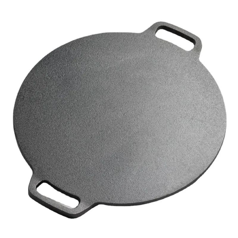 Wholesale cast iron round grill pan roasting pan cast grill fry pans