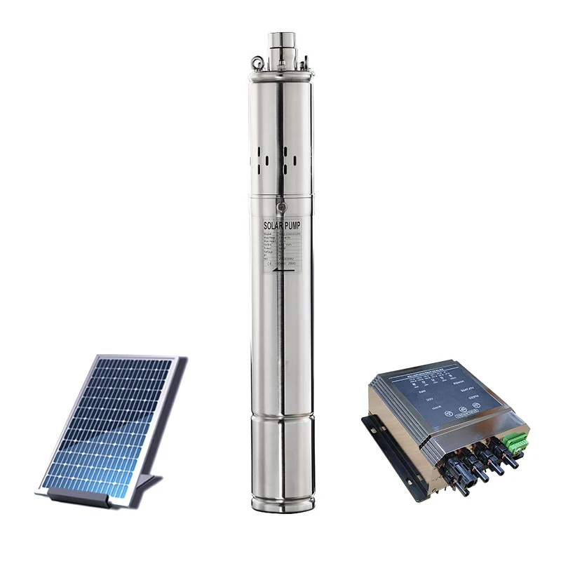 Jilu 3inch 1.2HP  solar water pump BLDC screw submersible pump dc solar pump for irrigation