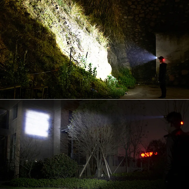 Camping 1000 Lumens 4 Mode Headlight Head Lamp With 18650 Rechargeable Battery  Zoom Aluminum Waterproof Led Headlamp