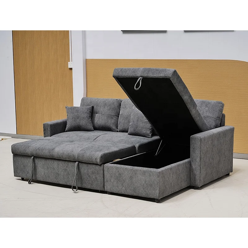 Modern  Folding Sofas Sectionals Sleeper Sofa Bed Living Room Lint Fabric  Multi-function Divan