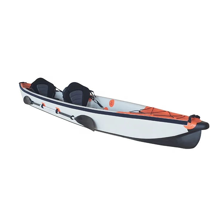 GeeTone Re-usable canoe/kayak Set Drop Stitch Paddle Rowing Boats 2 3 Person Kayaks Inflatable Foldable Sit on top Canoe Kayak