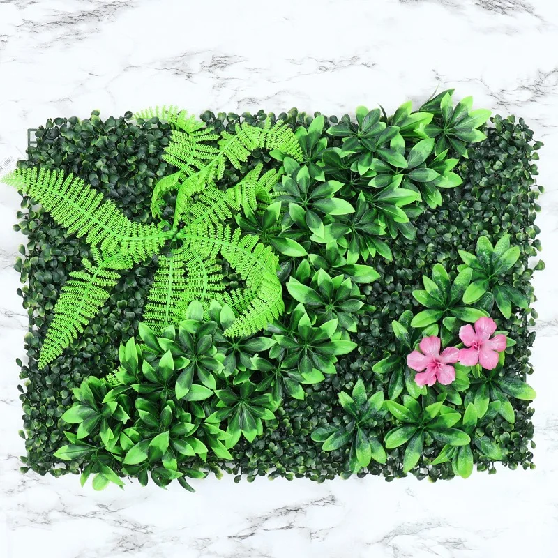 Green Plant Wall Artificial Lawn Boxwood Hedge Garden Backyard Plant Grass Wall
