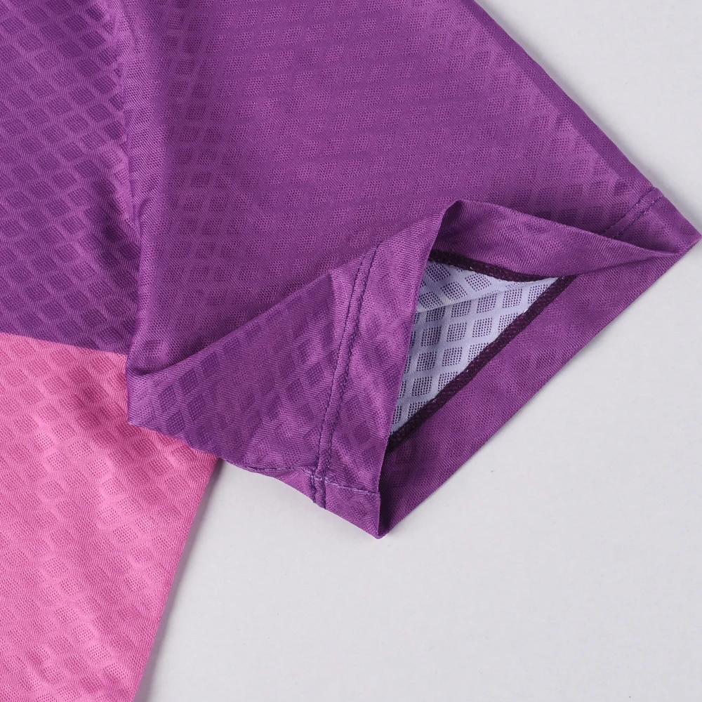 Purple Sublimation Running Shirt Custom Gym Shirts Women Sports T Shirt For Running Jogging Jersey