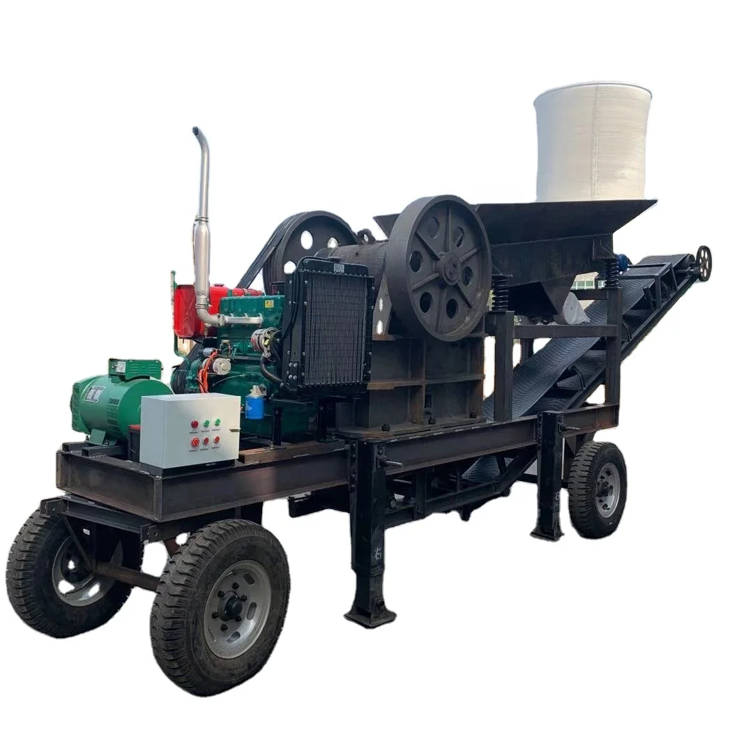 Small Mobile Jaw Crusher Machine | Mini Portable Jaw Crusher Powered by Diesel Engine For Sale