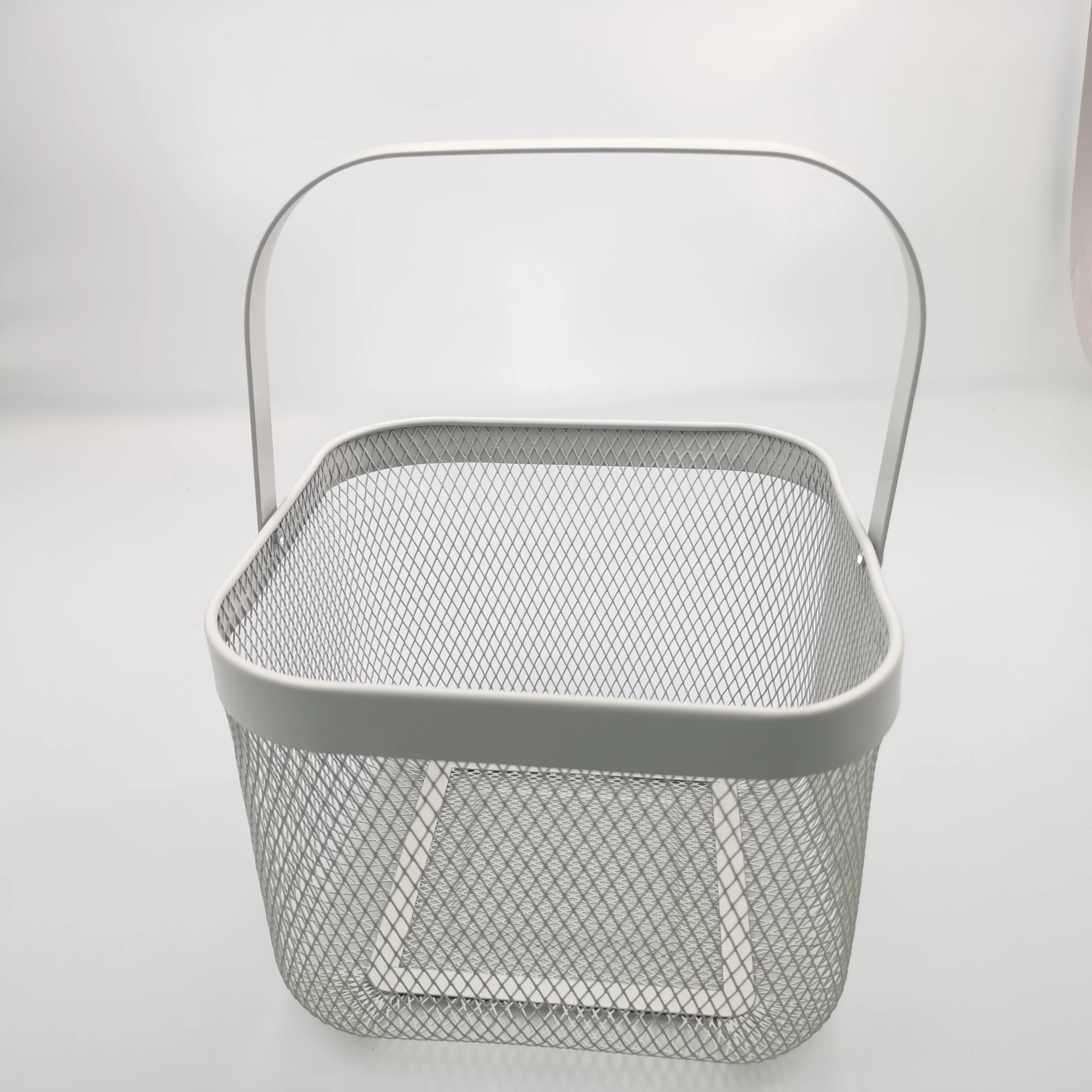Mesh Steel Storage Organizer Basket with hanging Handle, Metal Wire Hanging Kitchen Baskets