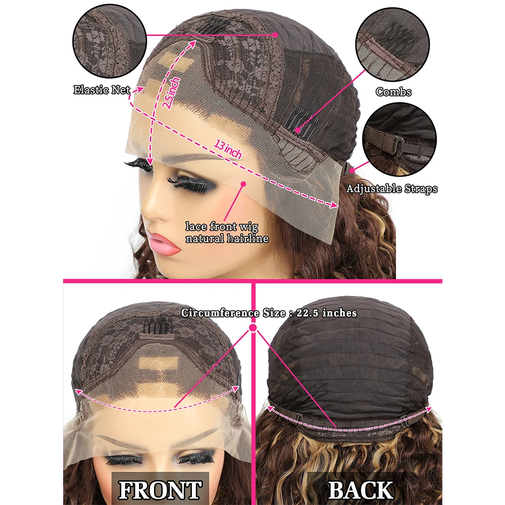 Wholesale Synthetic Lace Front Wigs Water Wave HD Lace High Quality Glueless Wigs High Temperature Fibre for Black Women