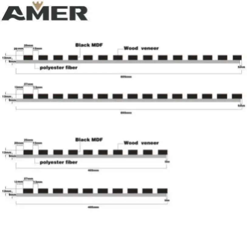 Amer Factory wholesale Top Quality Factory Price Decorative Soundproof Wood Acoustic Panels For House Wall