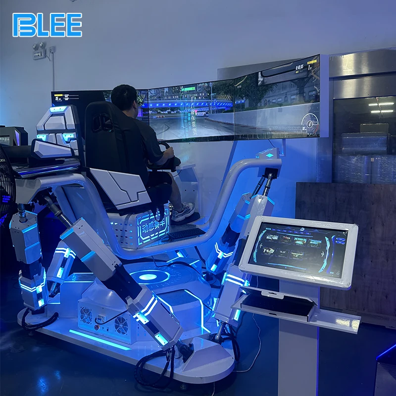 Indoor Amusement 2-Seater Three-Screen Racing Simulator Vr Game Machine 4D Car Gaming Chair Racing Simulator