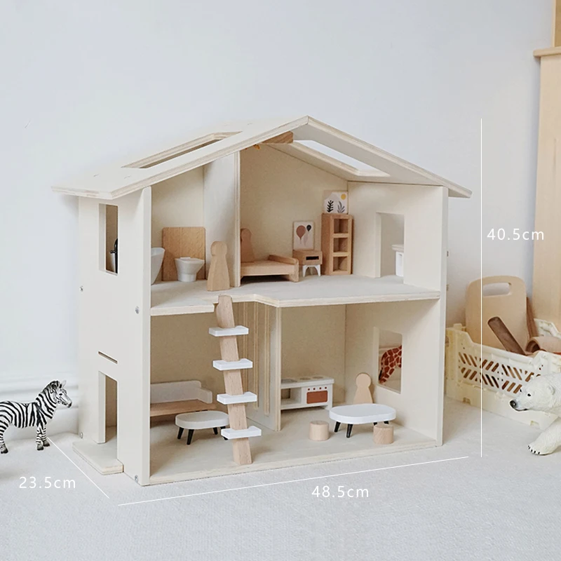 CE certificate toys New Arrival Wooden Dollhouse Pretend Play Baby Buy Online Furniture Learning Educational dolls for girls toy